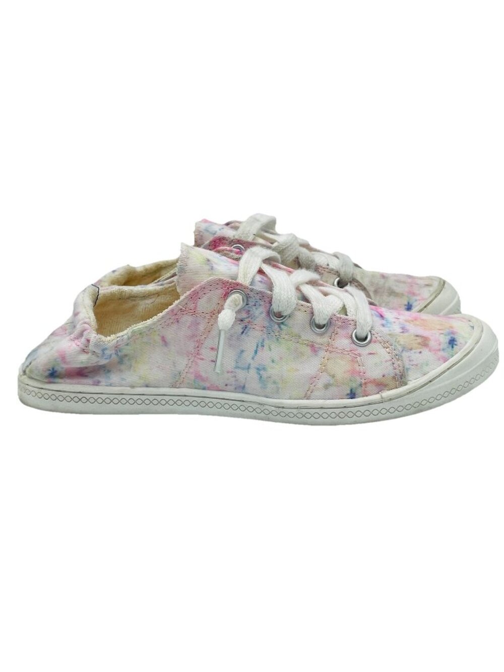 Time and Tru Shoes Women Size 7.5 Colorful Slingback Memory Foam Slip On Sneaker